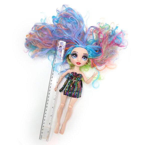 Rainbow High Amaya Raine Doll 11" Rainbow Hair Black Sequin Dress Fashion Studio - Picture 5 of 8